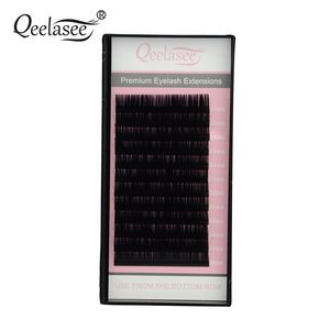 Qeelasee 5pcslot mink individual eyelash extension makeup eyelashes maquiagem cil Korea material 818mm available faux cils 220524