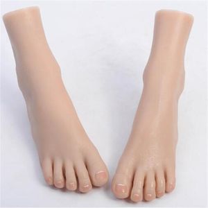 High quality real sexy doll Foot mannequin Blood vesse Silicone Pography Silk Stockings Jewelry Model soft Silica gel 2PC lot C3276 on Sale