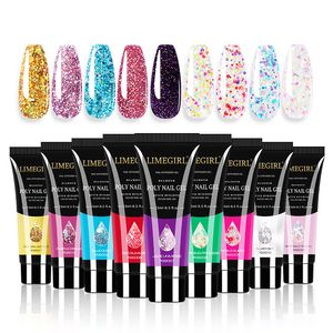 15ml Nail Poly Gel Art For Extension Finger Fashion Decoration Glitter Salon Quick Building UV Gel Extensions Acrylic Polish