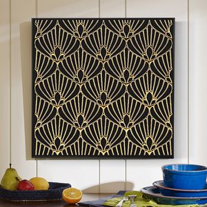 Zygallop Dourado Padrão Especial Imprimir Lona Pintura Luz Luz de Luxo Quarto Decoração Poster Moderna Decoração de Casa Parede Art Obraz