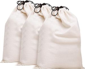 Bomullsdragning förvaringspåse Chritm Wedding Present Diy Plain Pouch Reuable Home Organize Dutbag 0507