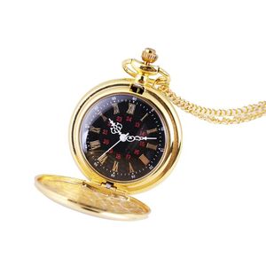 Pocket Watches Classic Large Two-Faced Men Women Couple Watch Retro Quartz Hanging Table Commemorative Necklace Clock Jewelry Gift Q