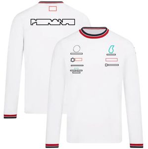 F1 T-shirt 2022 Summer Formula One Lapel Långärmad anpassad överdimensionerad teamövergripande minnesmodeller