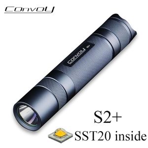 Konvoy S2 SST20 Flashlight Linterna LED 18650 Flash Işık DTP Bakır Plaka 7135 Biscotti Ürün Yazılımı Balıkçılık İş Işık Lanterna 220601