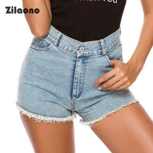 Kvinnor Denim Shorts High Waist Lace Jeans Fashion Comfortable Denim Shorts Casual Vintage Retro Sexig Korta Jeans W220316
