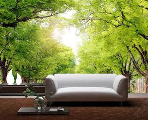 bedroom home 3D Murals Wallpaper Sunshine woods trail 3d TV background wall living room decorations