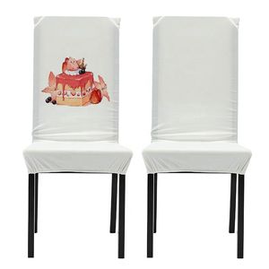 Sublimation Blank Chair Covers Blanks Polyester Chairs Slipcovers Protector for Living Room Stretch Spandex Chair Cover Dining Banquet