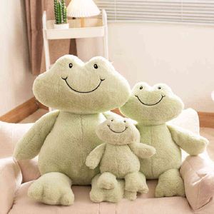 CM Cute Smile Frog Cudled Kids Comfort Plush Flush Doll Doll Pillow Decor Decor Decor Dekor urodzinowy dla przyjaciół J220704