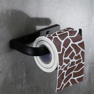 Держатель черной бумаги Пространство алюминиевая туалетная бумага держатель вешалка для хранения полотенца на стенах ванной комнаты полотенце T200425