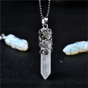 Güzel Temizlenmiş DIY Temizle Kuvars Pendulum Opal Çakra Kolye Kız Arkadaşı Reiki Meditasyon Kristal Sarkaç Kehanet Hediye Kolye Dekor