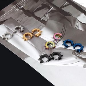 Hoop & Huggie 1 Pair Stainless Steel Earrings Spike Piercing Punk Jewelry Moni22
