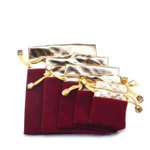 Anhänger Halskette Perlen Armband Schmuck Beutel Verpackung Lagerung Kordelzug Taschen für Hochzeit Party Geburtstag