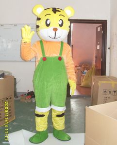 O tigre mascote traje amarelo king tigre muitos tipos de traje de mascote de urso animal desenhos animados fantasia vestido adulto tamanho