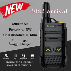 Walkie Talkie 4800mah OkyRadio 5w przenośny wodoodporny walkie-talkie 6km odległość połączenia do prac budowlanych El DecivesWalkie