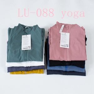 Giacca da yoga Donna Definisci allenamento Lu-088 Cappotto sportivo Giacca fitness SportS Quick Dry Activewear Top Felpa con zip solida Sportwear 2022 Vendita calda