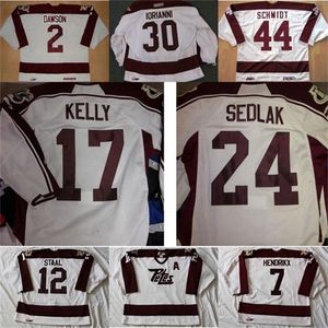 C26 NIK1 Spersonalizowany OHL Peterborough Petes Jersey 2 Aaron Dawson 12 Staal 7 Hendrikx Mens Kobiet Dzieci 100% Zszyte Hokej Koszulki Cleit Cut