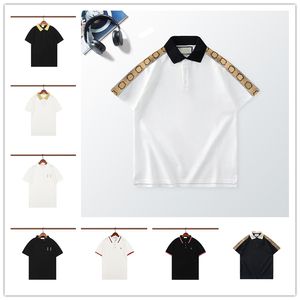 Magliette da uomo firmate Abbigliamento Estate Semplice Streetwear Moda Uomo Cotone Maglietta casual Hip Hop Polo Maglietta da uomo Bianco Nero Taglia M-3XL # 34