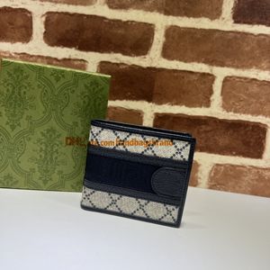 597606最高品質のバイ折り財布最新のオプシディアブルーイタリア女性二重g財布贅沢デザイナービジネス財布本物のレザーコイン財布財布