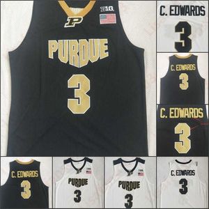 XFLSP NCAA Purdue 3 Carsen Edwards College Basketball High School 100% Stiched Mens Jerseys Storlek S-XXL V Neck
