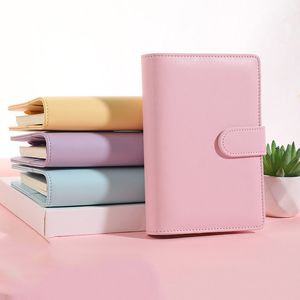 Wholesale color notebook resale online - Customizable Logo A5 Macaron Color Notepad PU Leather Notebook g Dowling Paper Diary Book Journal Notebooks Schedule Memo Sketchbook Promotion Gift ZL0808