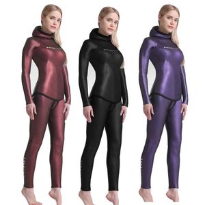 Women's Swimwear Triatlon Spearfishing Wetsuit Women CR 3mm Neoprene Open Cell Free Dive Wet Suit For Cold Water SwimmingWomen's