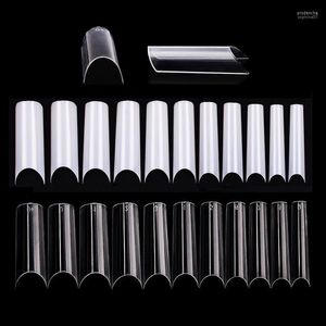Pcs/bag Extra-Long False Nail Tips C Curved Full Cover Fake Tip Clear Nature Acrylic Nails DIY Salon Manicure Supply Prud22