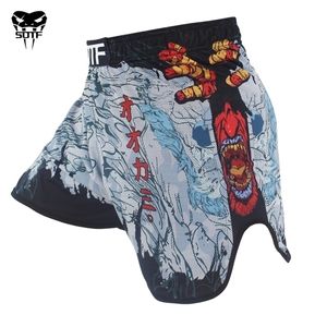 Oddychająca sportowa osobowość fitness Tiger Muay Thai Fist Pants Running Fights MMA Boxing Shorts 201216