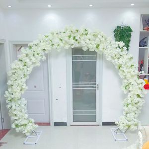 Wedding Decoration Round Cherry Arch Door Artificial Flowers With Shelf Sets For Party Stage Backdrop Diy Supplies