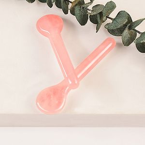 China Traditional Facial Lifting Gua Sha Massage Tool Beauty Skincare Spoon Natural Stone Rose Quartz Guasha SPA Acupuncture Scraping Board