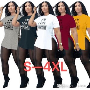 2022 Summer plus size tracksuits Mulheres duas peças de manga curta Conjunto de roupas sexy letra impressa camiseta malha de ioga pula