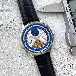 Лучшие брендовые дизайнерские маркирские маркирные часы для роскошных мужчин -наручных часов Луны Фаза Механическое автоматическое движение Водонепроницаемые бизнес -часы для мужчин Новый год подарки OROLOGIO DI LUSSO