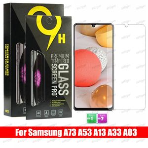 2,5 mm Skärmskydd 9H Hårdhet För Samsung A13 A03s A03 A53 A73 m53 Moto G Pure Power 2022 Google Pixel 6 PRO Anti-Scratch härdat glas med 10 i 1 detaljhandelspaket