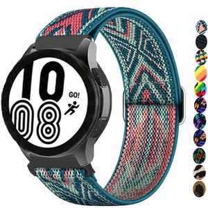 Nylonarmband für Samsung Galaxy Watch 4 Classic 20 mm/22 mm Active 2Gear S3amazfit verstellbares elastisches Armband Huawei GT 2/3 Pro Band