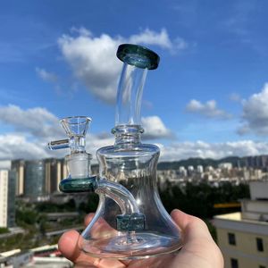 6.3 inchs Water Bong Hookahs Small Oil Rigs Smoking Glass WaterPipes Chicha Beaker Base Dab Rig Cigarette Accessories Unique