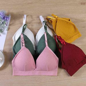 Women Sport Bras Triangle Cup Underwear Female Breathable Wrapped Tube Top Sexy Beauty Back Adjustable Sling Bra Vest L220727