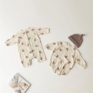 Baby Clothes born Baby Clothes Romper Printing Cotton Baby Girls Jumpsuit Long Sleeve T-Shirts Boys Outfit Clothing Onesie 220426