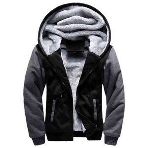 2022 New Men Hoodies Winter Thick Warm Fleece Zipper Coat Sportwear Male Streetwear Sweatshirts 4xl 5xl