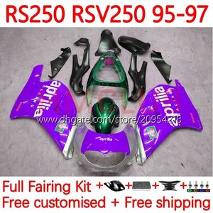 Kit de fadas para abril RSV250RR RS-250 RSV250 RSV 250 RSV-250 95-97 158NO.32 RS250RR RS250 RR 1995 1996 1997 RSV250R RS250R 95 96 97 Motorcycle Bodys Purple