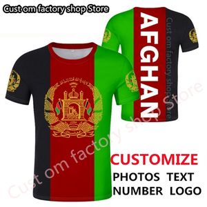 Afgan t gömlek ücretsiz özel isim numarası afg slam Afganistan Arap T Shirt Fars Peşto İslami Baskı Metin P O Bayrak AF AF Giysileri 220620