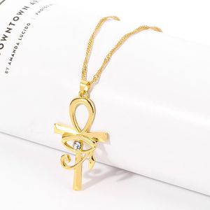 Naszyjniki wisiorek Amulet Egiptian Ankh Crucifix Wisianty Symbol życia Cross Biżuter