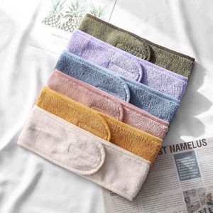 Soft Toweling Hair Accessories Girls Headbands for Face Washing Bath Makeup Hair Band Women Adjustable SPA Facial Headband AA220323