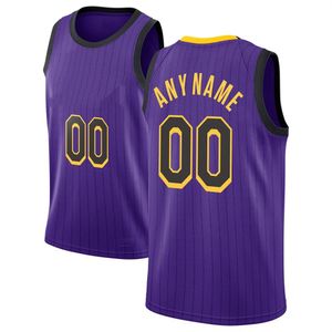 Printed Los Angeles Custom DIY Design Basketball Jerseys Customization Team Uniforms Print Personalized any Name Number Mens Women Kids Youth Purple Jersey