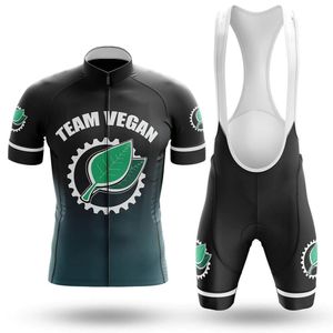 2024 Pro team Vegan Summer Cycling Jersey 9D Bib Set MTB Uniform Red Bicycle Clothing Quick Dry Bike Wear Ropa ciclismo gel pad