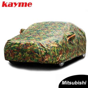 Kayme Wodoodporna Camouflage Car Pokrywa Ochrona przed słońcem Ochrona dla Mitsubishi Pajero Lancer 10 ASX Outlander 2016 W220322