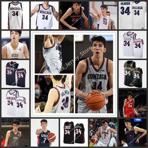 34 Maglia da basket Chet Holmgren Gonzaga Bulldogs Maglia da college cucita 2022 Abbigliamento da basket personalizzato NCAA