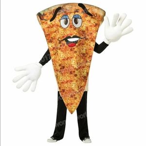 Costume da mascotte di pizza di Halloween Costume da personaggio dei cartoni animati di alta qualità Completo unisex per adulti Vestito di carnevale di Natale