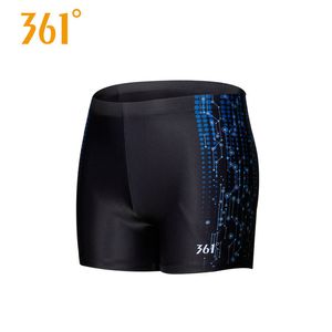 361 Men Swimming Trunks Swimwear Briefs Boxer Beach Men Swimsuit Bathing Suit Black Professional Swim Shorts 220509