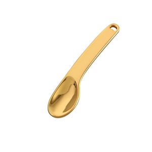 Factory Cucchiai Spatola cosmetica curva Scoop Maschera per trucco Spatole Cucchiaio per crema viso per miscelazione e campionamento (oro rosa/argento/oro) KD1