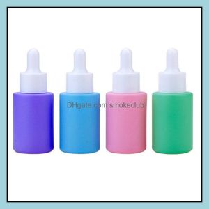 Butelki pakowania Szkoła Bizne Business Industrial Color Glass Butelka do olejku eterycznego na 30 ml 1 uncji moda kosmetyka