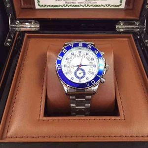 orologio di lusso Date Gmt Watch Olex Mens 40mm Master Cassa in acciaio inossidabile all'ingrosso e al dettaglio Fibbia pieghevole Beacon in ceramica Vetro zaffiro Tempi a quattro aghi